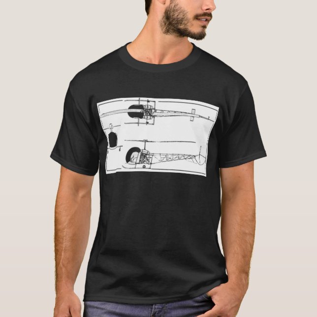 T-shirt Hélicoptère de Bell 47 (Devant)