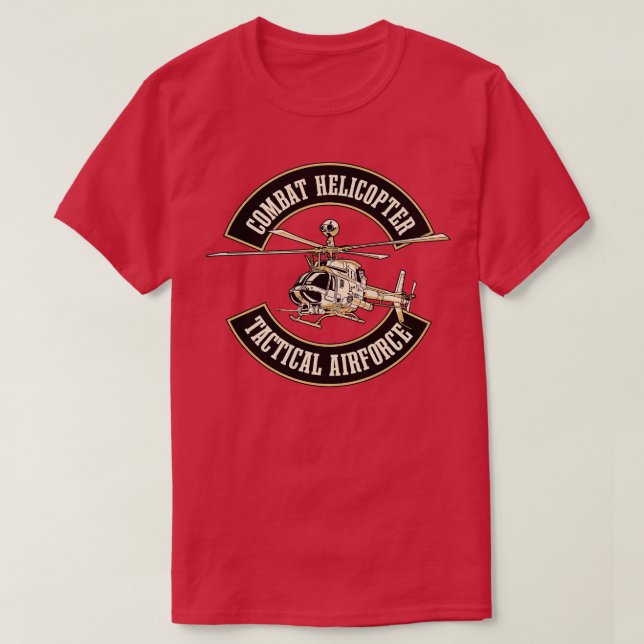T-shirt Hélicoptère de combat (Design devant)