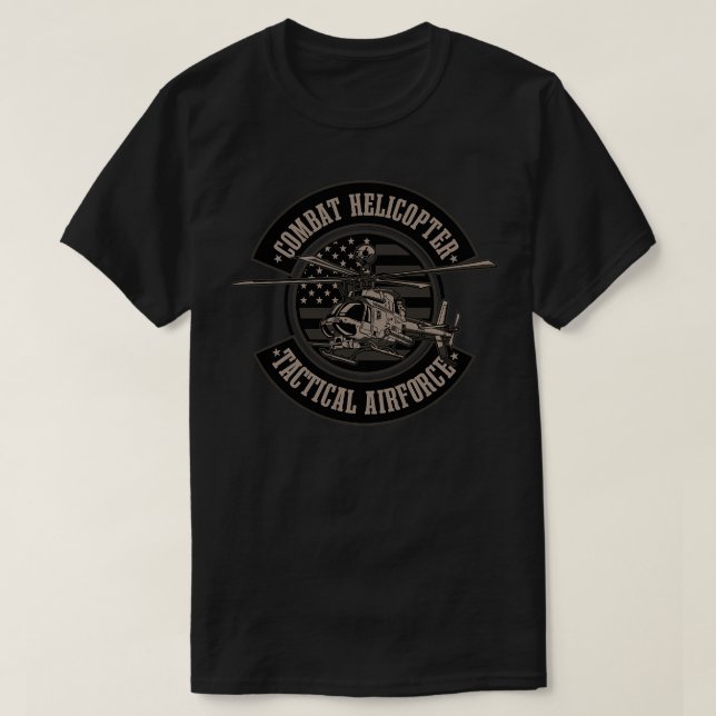 T-SHIRT HÉLICOPTÈRE DE COMBAT 1 (Design devant)