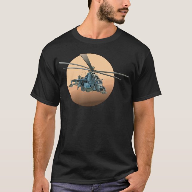 T-shirt Hélicoptère de dessin (Devant)