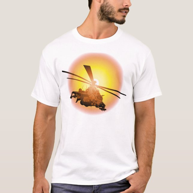 T-shirt Hélicoptère de dessin (Devant)