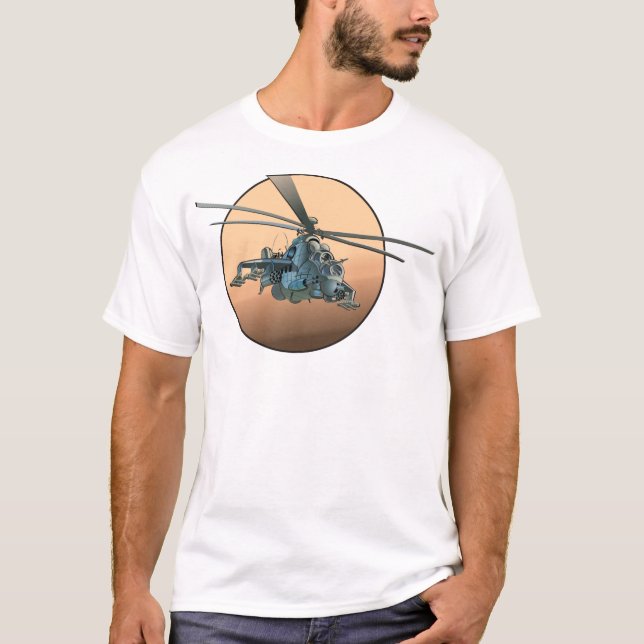 T-shirt Hélicoptère de dessin (Devant)