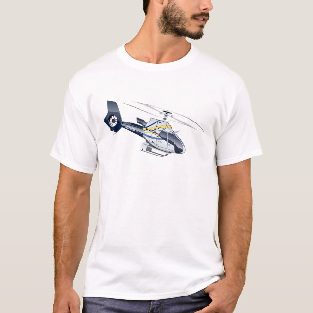 T-shirt Hélicoptère de dessin (Devant)