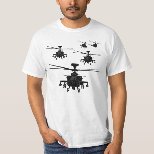 T-shirt Hélicoptère impressionnant d'Apache (Devant)