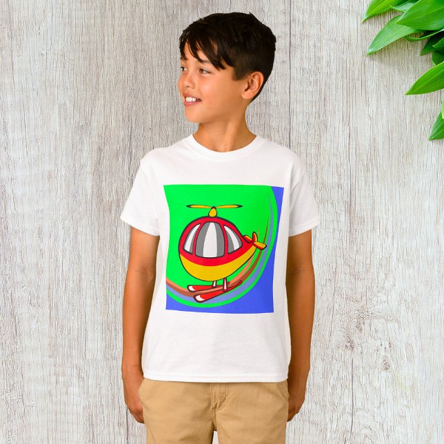 T-shirt Hélicoptère Jaune Et Rouge (Créateur téléchargé)