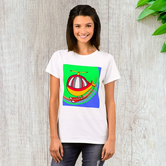 T-shirt Hélicoptère Jaune Et Rouge (Créateur téléchargé)
