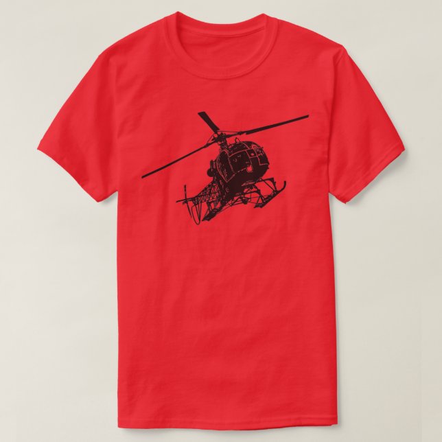 T-shirt Hélicoptère Lama SA 315B  (Design devant)