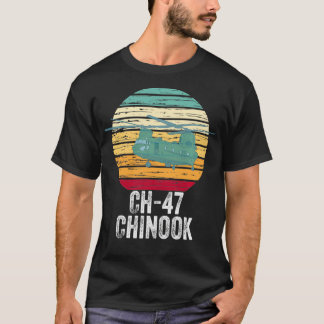 T-shirt Hélicoptère militaire CH47 Chinook vintage