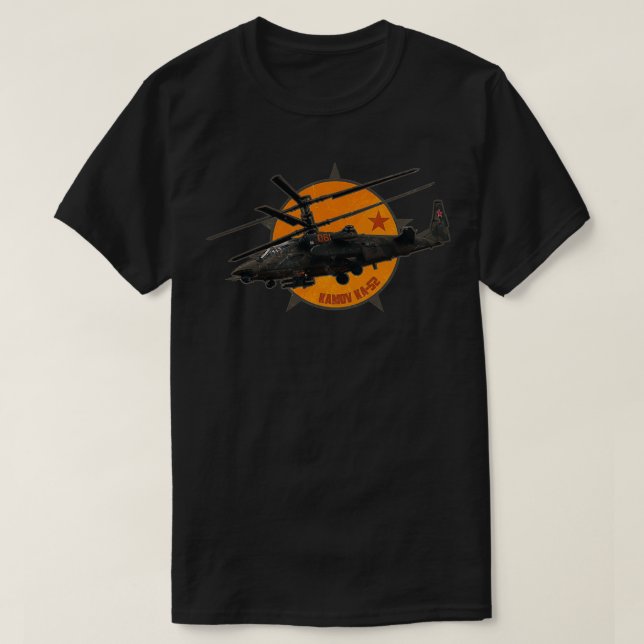 T-shirt Hélicoptère Militaire Kamov Ka52 (Design devant)