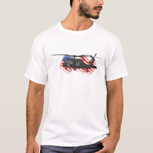 T-shirt Hélicoptère militaire patriotique