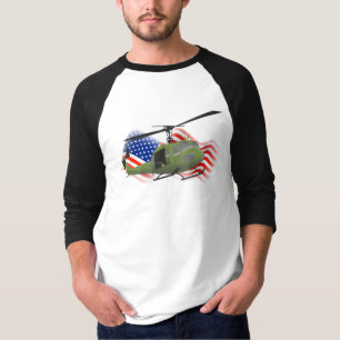 T-shirt Hélicoptère militaire patriotique de Huey