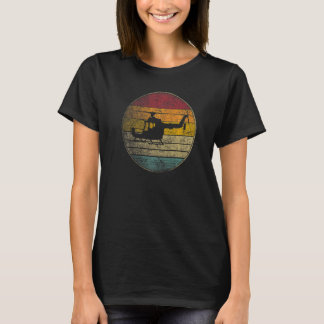 T-shirt Hélicoptère Pilote Volant Gif Retro Style Vintage 