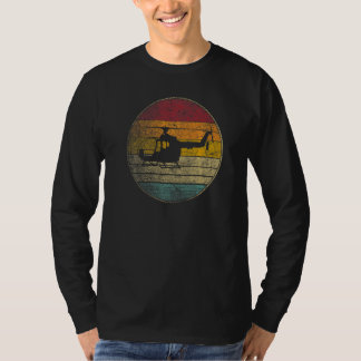 T-shirt Hélicoptère Pilote Volant Gif Retro Style Vintage 