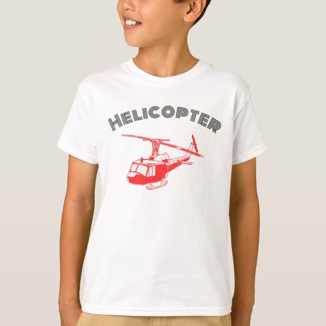 T-shirt Hélicoptère pour garçons d'été (Devant)