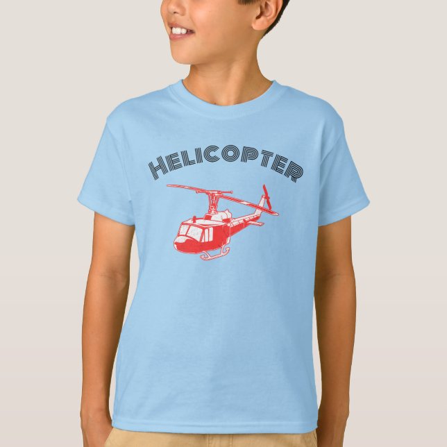 T-shirt Hélicoptère pour garçons d'été (Devant)