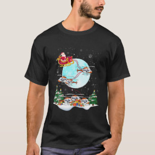 T-shirt Hélicoptère Reindeer Père Noël Sleigh Pilot Noël