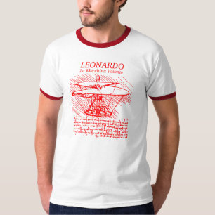 T-shirt Hélicoptère rouge de Leonardo da Vinci