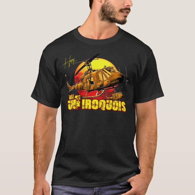 T-shirt Hélicoptère UH-1H Iroquois Huey (Devant)