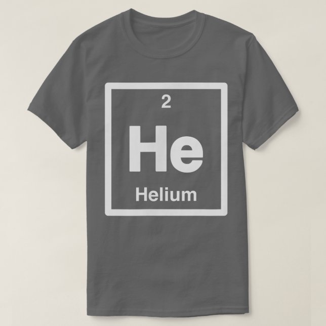 T-shirt Hélium - He- Tableau périodique des éléments - Sci (Design devant)