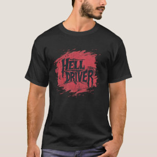T-shirt Hell Driver Racing dans le chaos et les flammes po