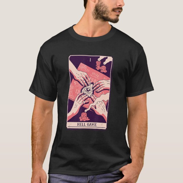 T-shirt Hell Game Devil Carte Tarot (Devant)