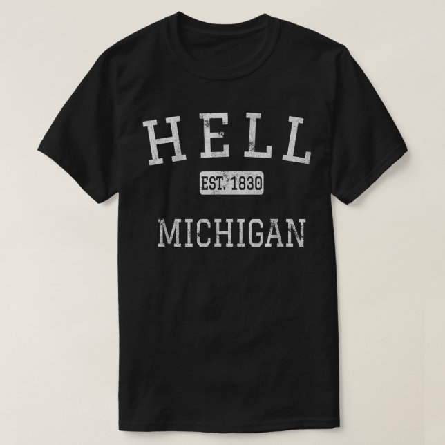 T-shirt Hell Michigan MI Vintage (Design devant)