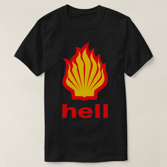 T-shirt Hell Shell Fossil Fuel (Design devant)
