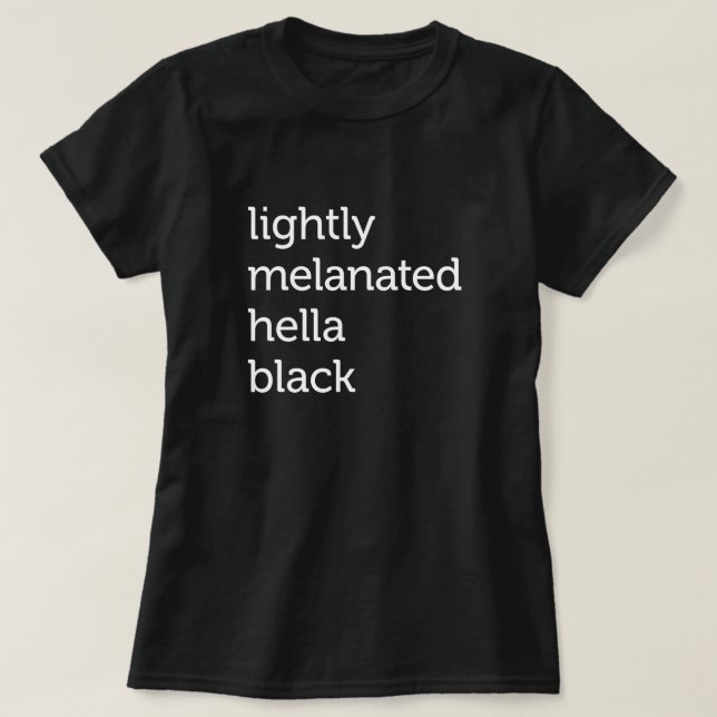 T-shirt Hella Black, Afro-Américaine (Design devant)