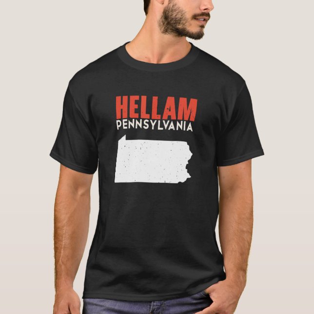 T-shirt Hellam Pennsylvania USA State America Travel (Devant)
