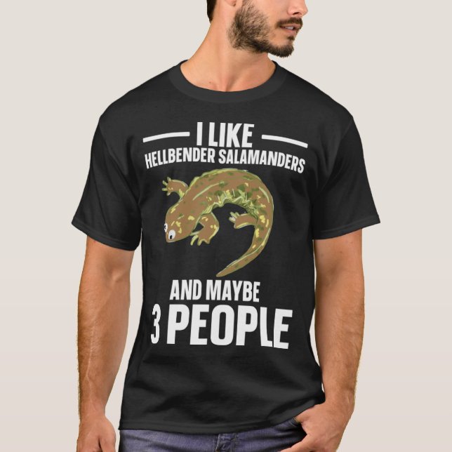 T-shirt Hellbender Salamander Funny Amphibian Biologiste P (Devant)