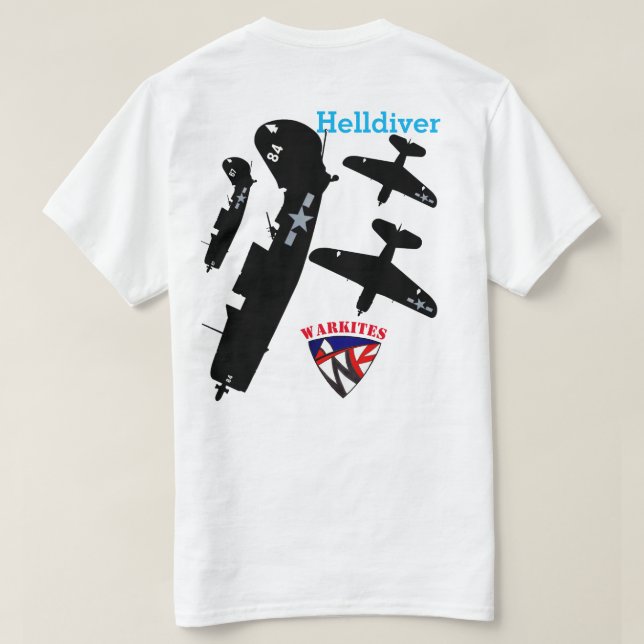 T-shirt Helldiver SB2C -Chemise (Design dos)