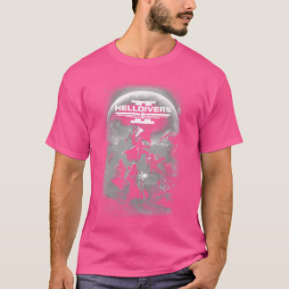 T-shirt Helldivers 2 nuances de gris jeu vidéo Sony PlaySt