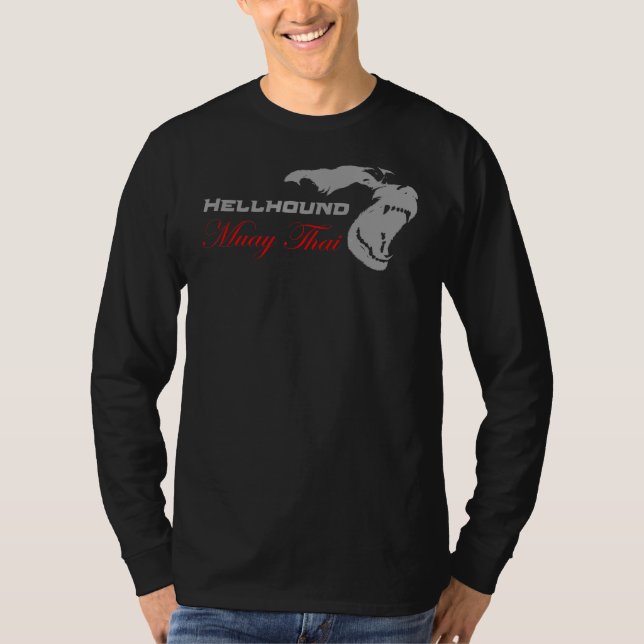 T-shirt Hellhound Muay Thai Vicious Pit Bull Dog (Devant)