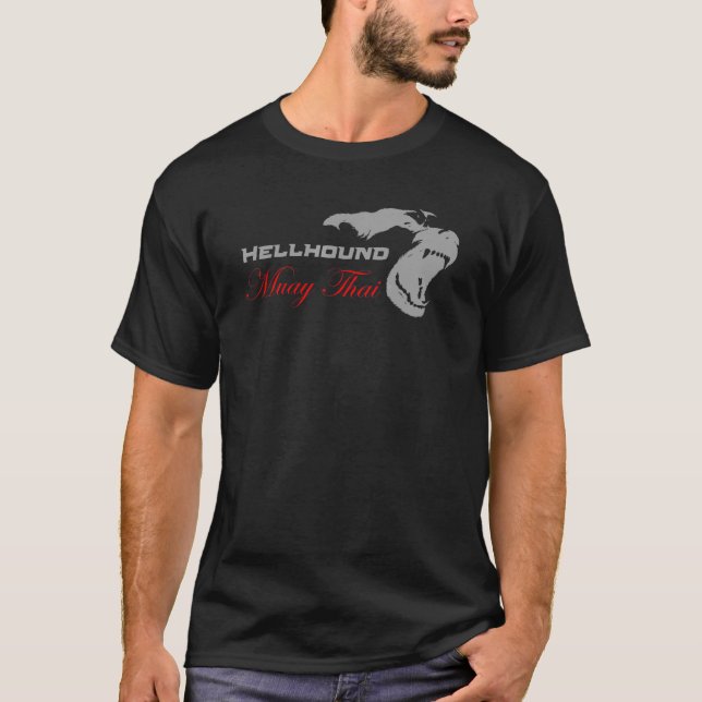 T-shirt Hellhound Muay Thai Vicious Pit Bull Dog (Devant)