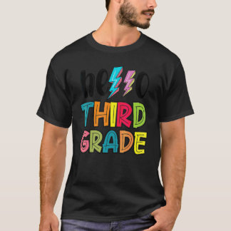 T-shirt Hello 3rd Grade Boys Girls Kids Teacher Back To Sc