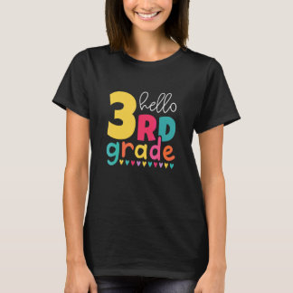 T-shirt Hello 3rd Grade First Day Back To School Third Gra