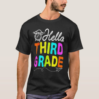 T-shirt Hello 3rd Grade First Day Of School  Back To Schoo