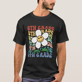 T-shirt Hello 5Th Fifth Grade Teacher Back To School Retro