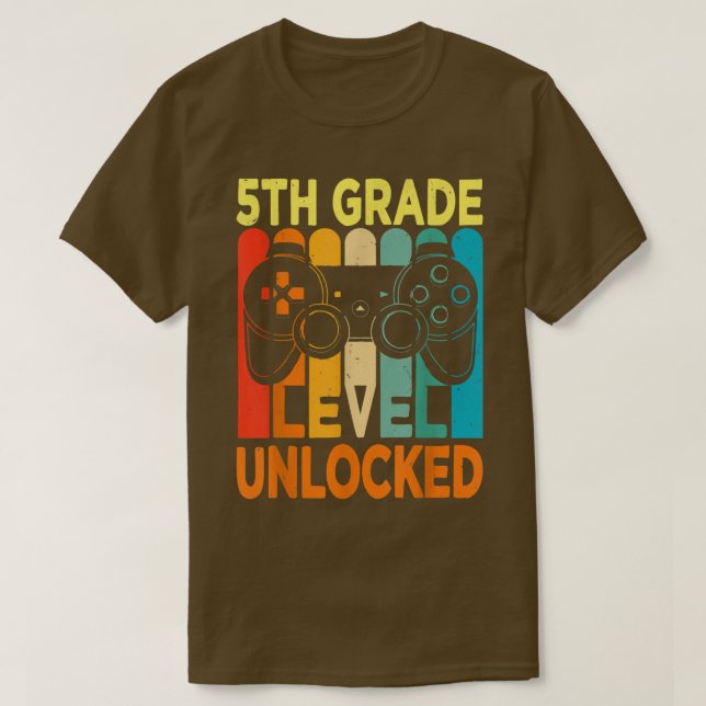 T-shirt Hello 5th Grade Level Unlocked Video Game Back to  (Design devant)