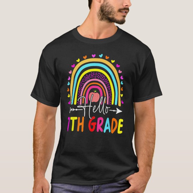 T-shirt Hello 7th Grade First Day Of School Teachers Kids  (Devant)