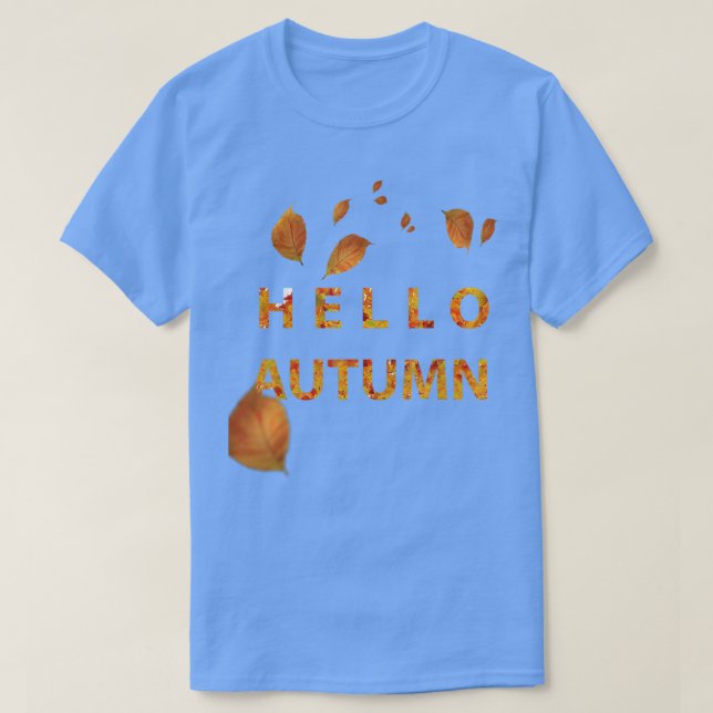 T-shirt Hello AutumnFall leaves season  (Design devant)