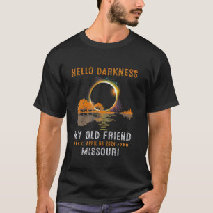 T-shirt Hello Darkness My Old Friend Total Eclipse 2024 Mi