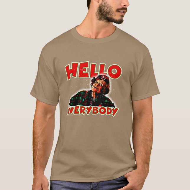 T-shirt hello everybody funny (Devant)