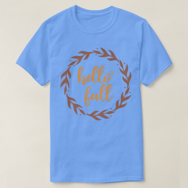 T-shirt Hello Fall Pumpkin Halloween, Hello Fall Thanksgiv (Design devant)