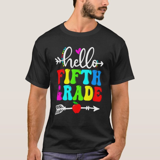 T-shirt Hello Fifth Grade Team 5th Grade Back To School Te (Devant)