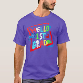 T-shirt Hello First Grade Back To School Funny