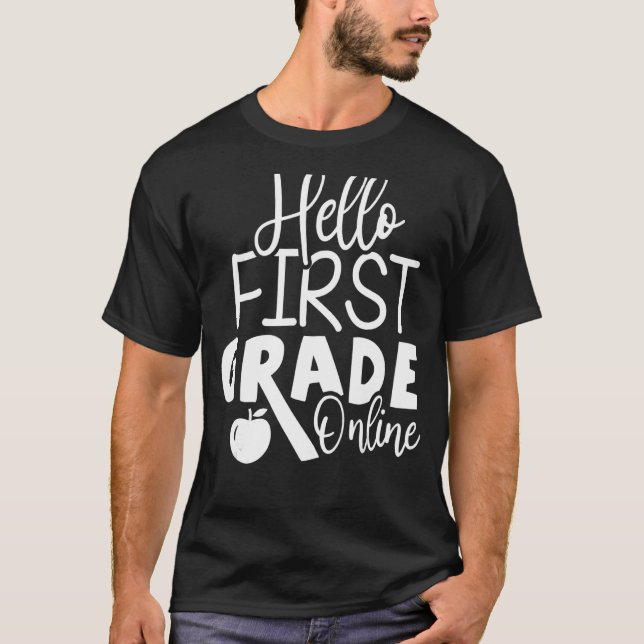 T-shirt Hello First Grade Online 1 (Devant)