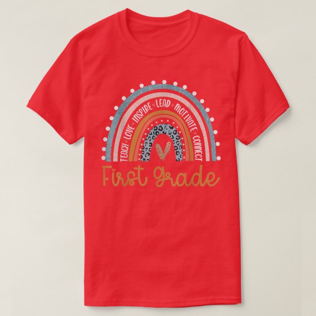 T-shirt Hello First Grade Rainbow Enseignants Étudiants Re (Design devant)