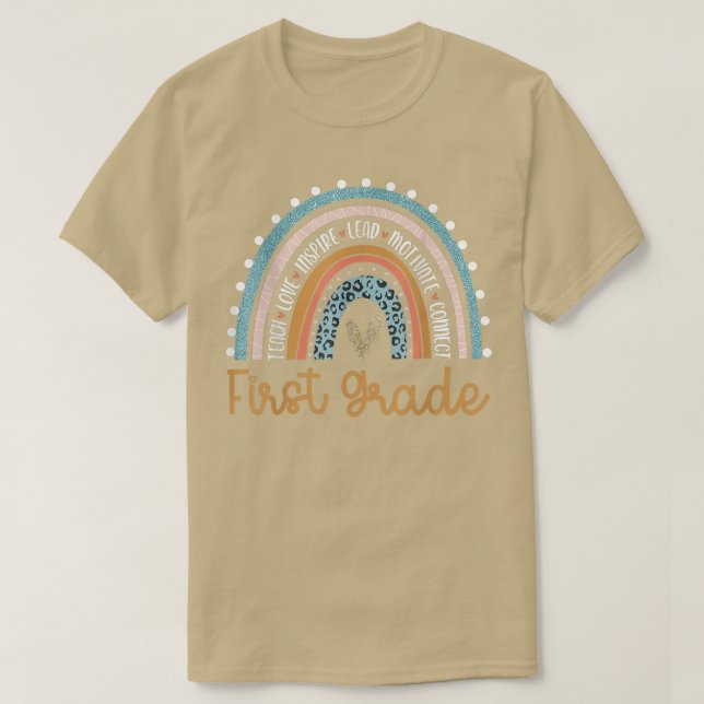 T-shirt Hello First Grade Rainbow Enseignants Étudiants Re (Design devant)