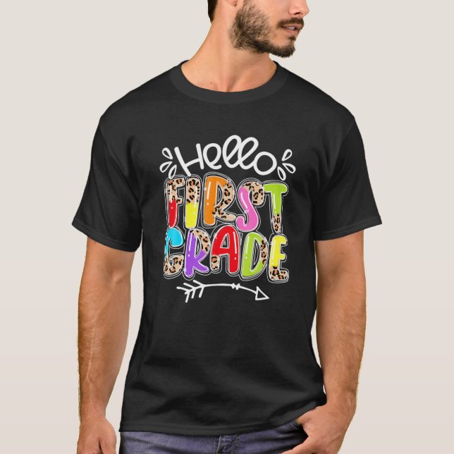 T-shirt Hello First Grade Team 1St Grade Teacher Back To S (Devant)